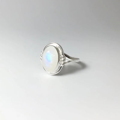 Rainbow Moonstone Ring