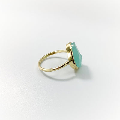 Aqua Chalcedony Ring