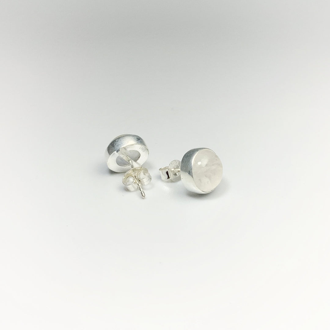 Rainbow Moonstone Stud Earrings - Rocks and Gems Canada