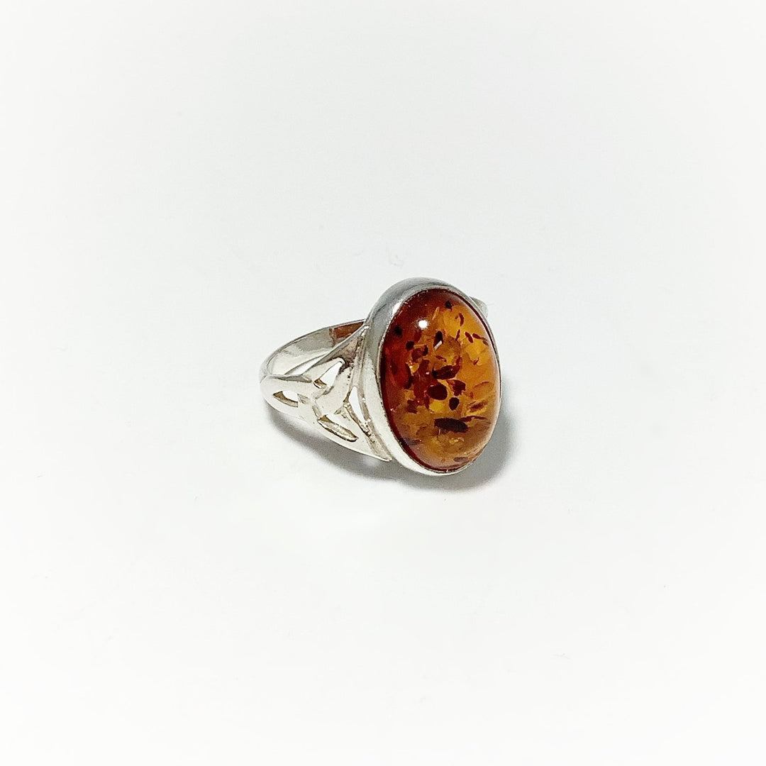 Cognac Amber Ring - Rocks and Gems Canada