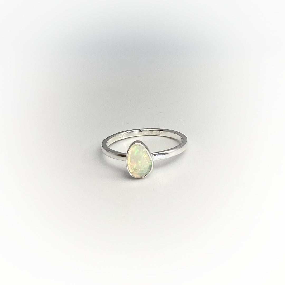 Faceted Ethiopian Fire Opal Ring - Rocks and Gems Canada