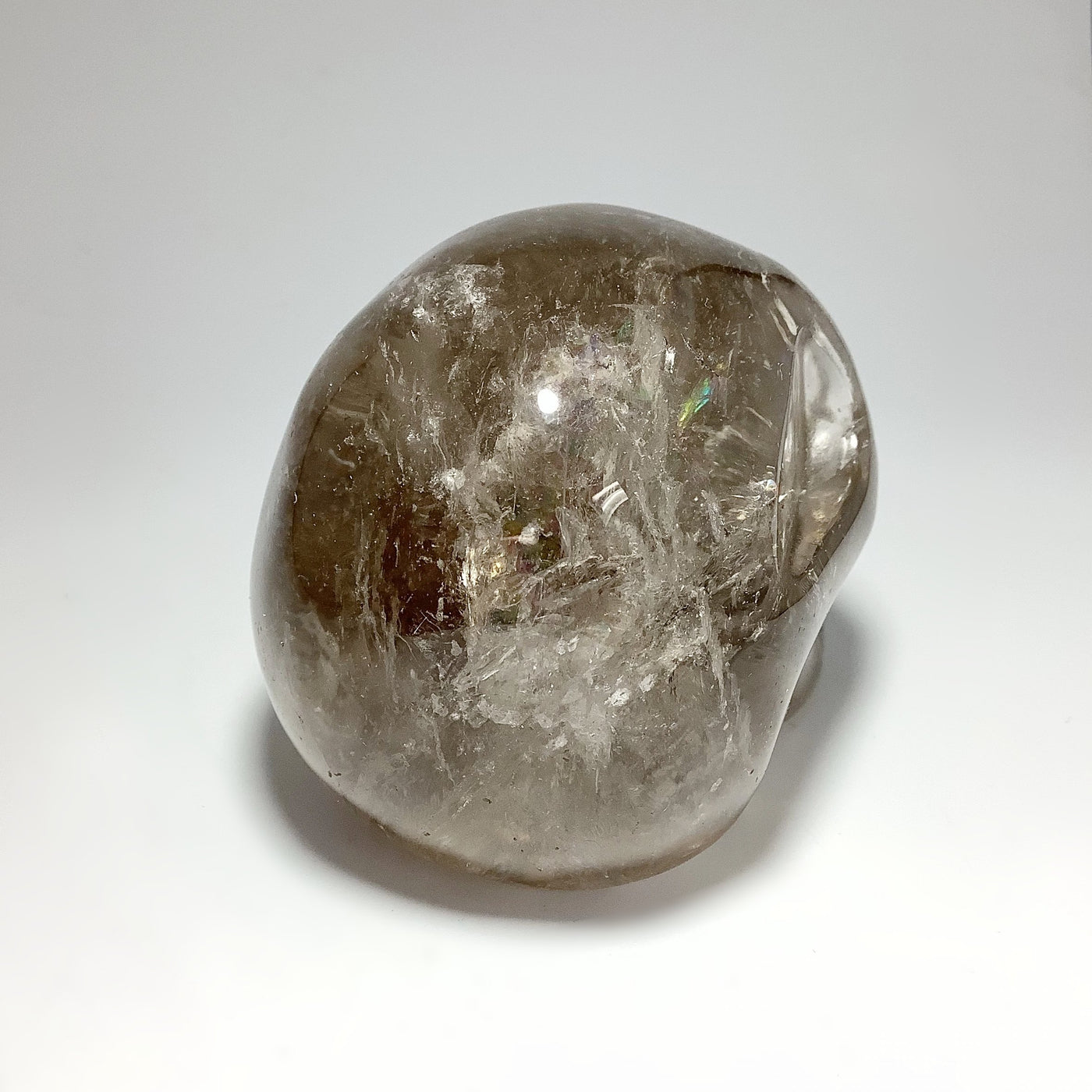 Carved Smoky Quartz Crystal Skull