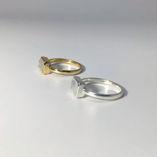 Rainbow Moonstone Ring - Rocks and Gems Canada