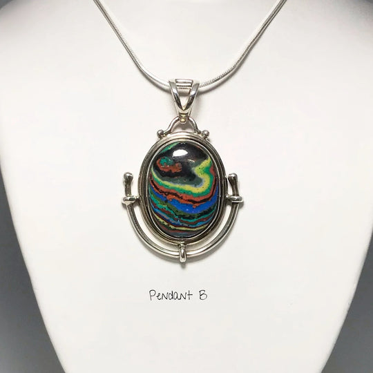 Rainbow Calcite Pendant - Rocks and Gems Canada