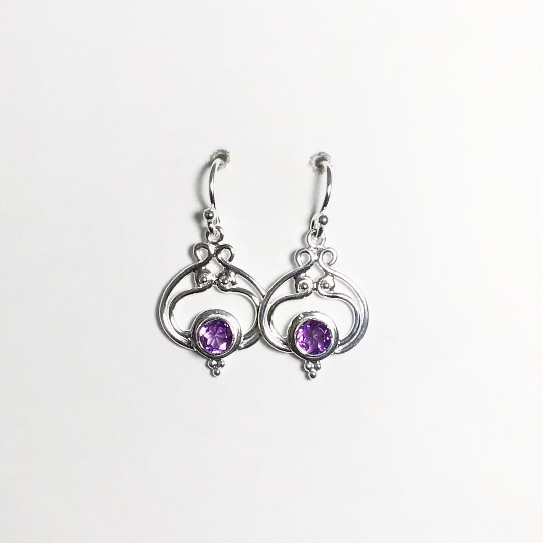Amethyst Dangle Earrings - Rocks and Gems Canada