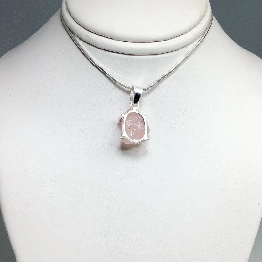 Raw Rose Quartz Pendant - Rocks and Gems Canada