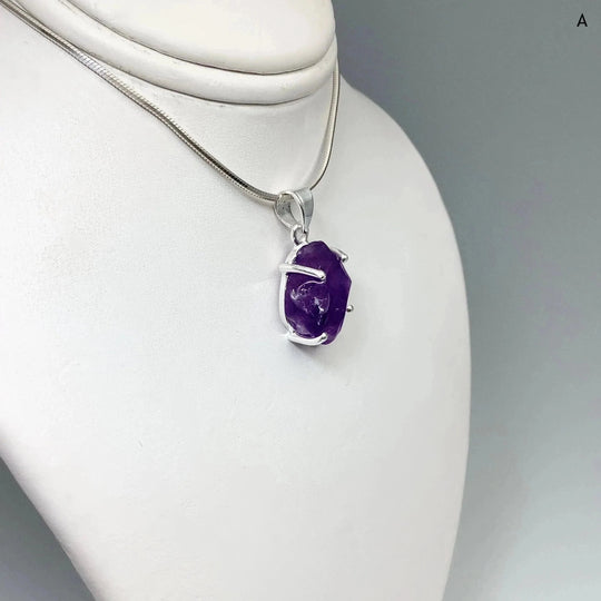Raw Amethyst Pendant - Rocks and Gems Canada