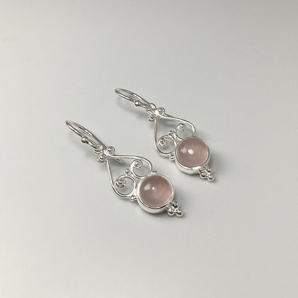 Rose Quartz Dangle Earrings - Rocks and Gems Canada