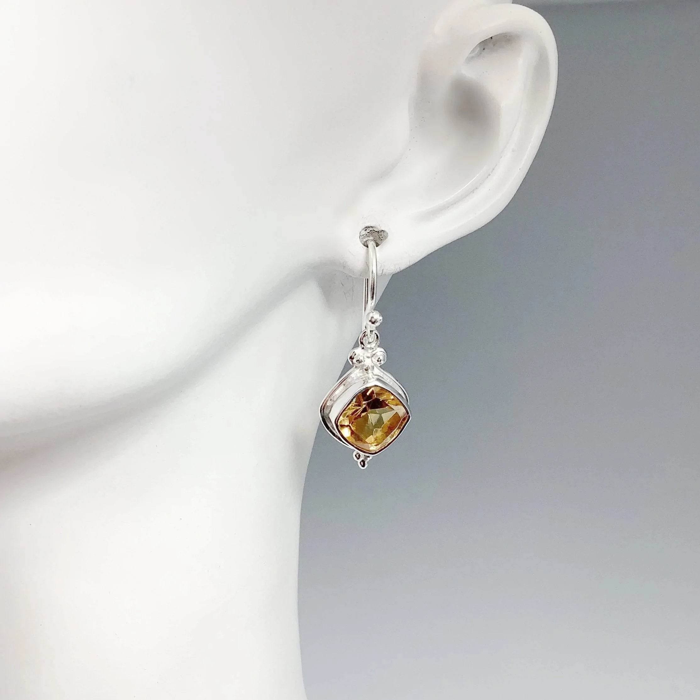 Citrine Dangle Earrings - Rocks and Gems Canada