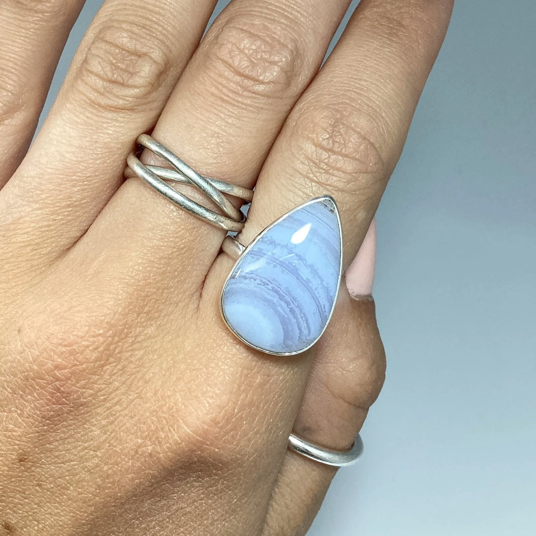 Blue Lace Agate Ring - Rocks and Gems Canada