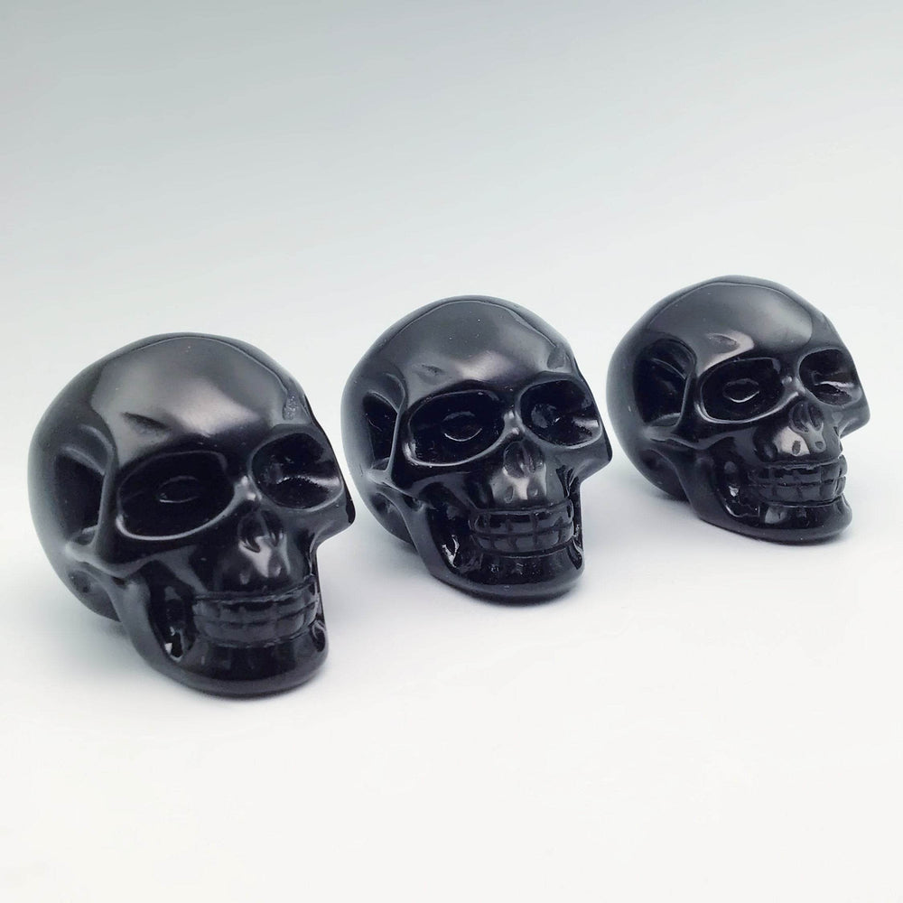 Carved Obsidian Crystal Skull - Rocks and Gems Canada