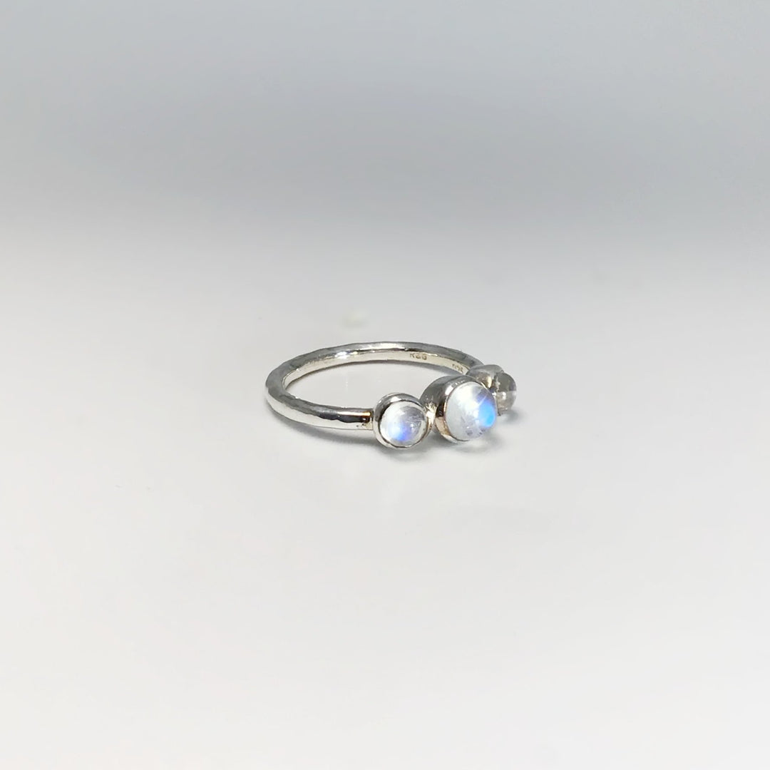 Rainbow Moonstone Ring - Rocks and Gems Canada