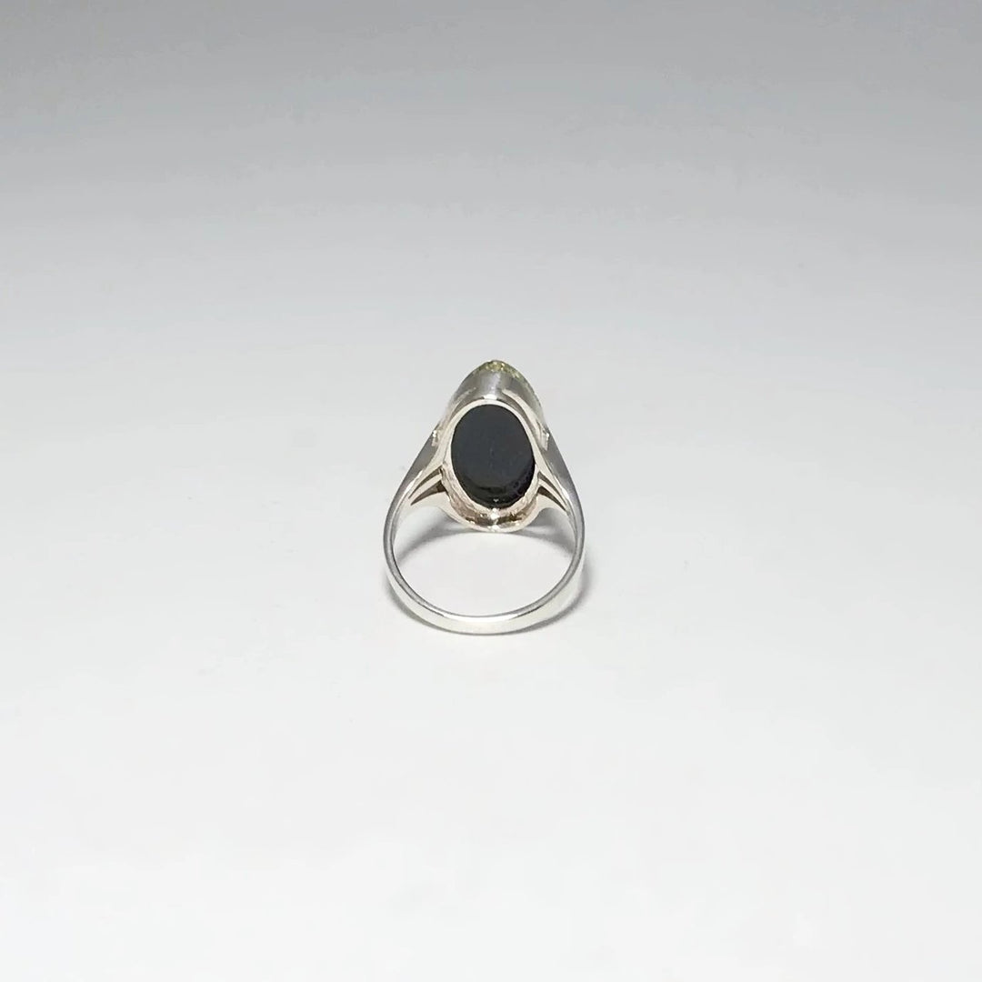 Green Amber Ring - Rocks and Gems Canada