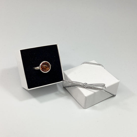 Cognac Amber Ring - Rocks and Gems Canada