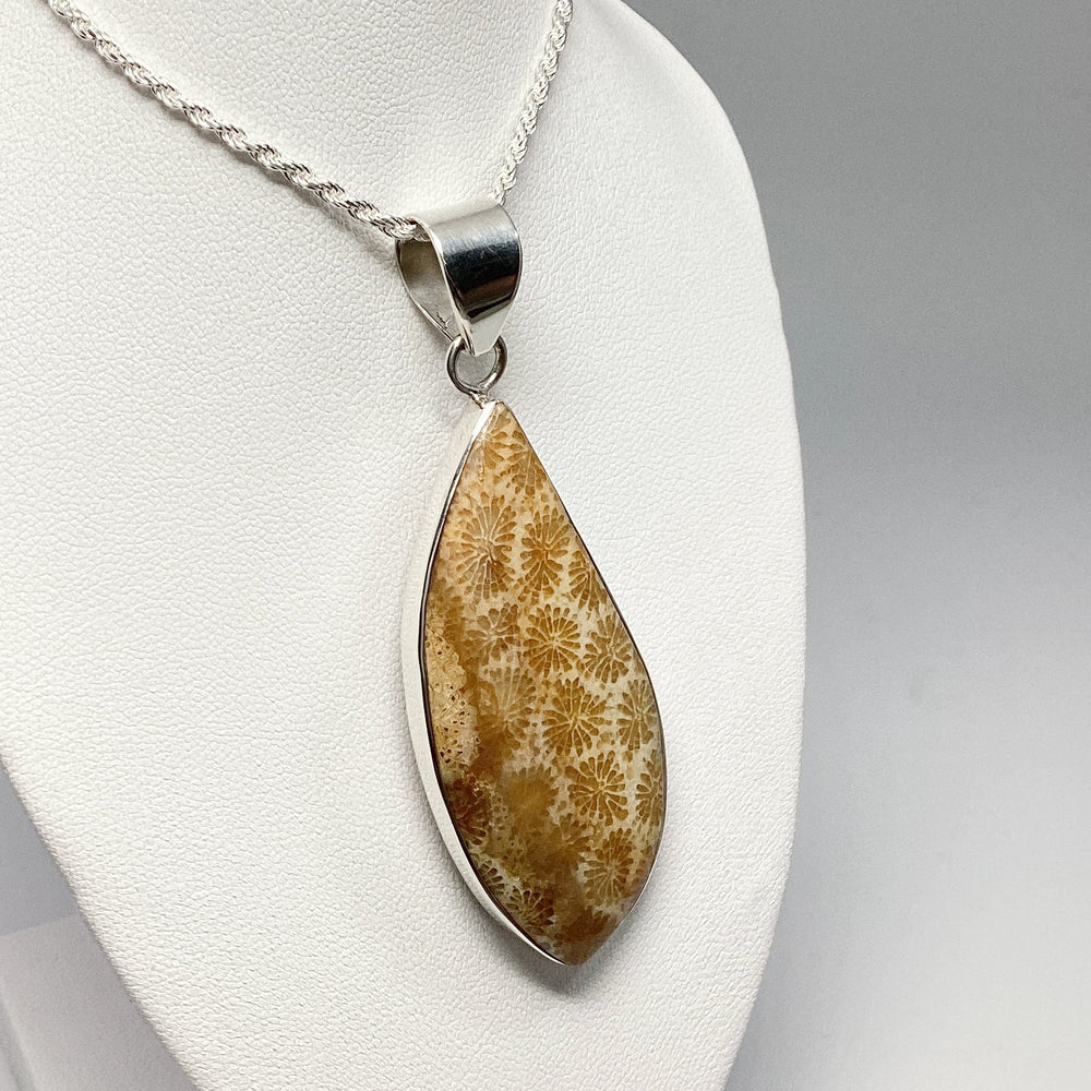 Fossilized Coral Pendant - Rocks and Gems Canada