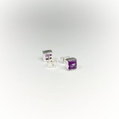 Amethyst Stud Earrings