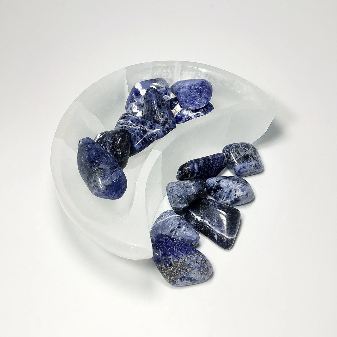 Selenite Half Moon Bowl - Rocks and Gems Canada