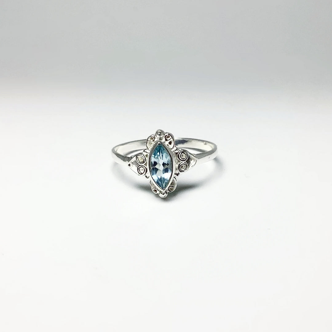 Blue Topaz Ring - Rocks and Gems Canada