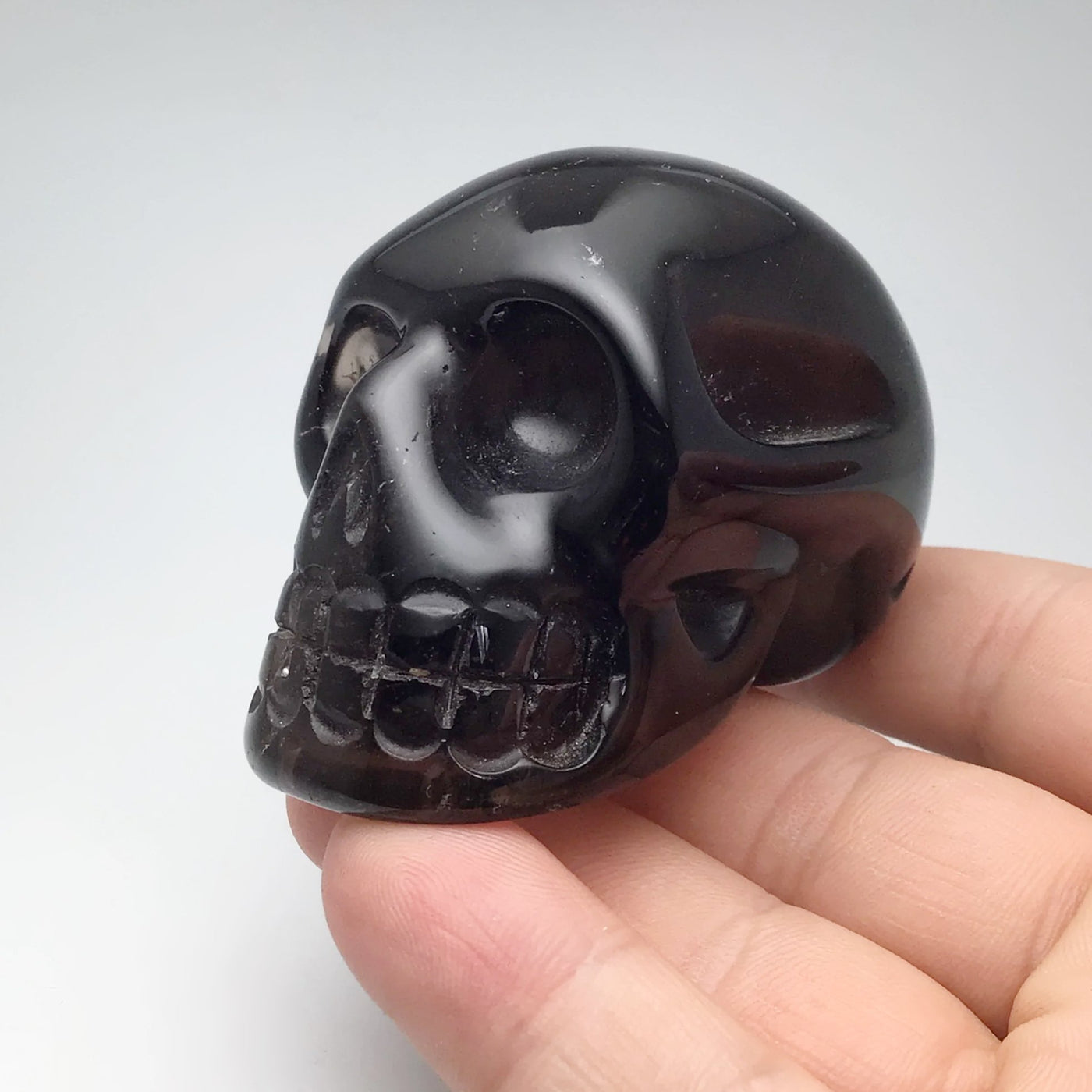 Carved Smoky Quartz Skull