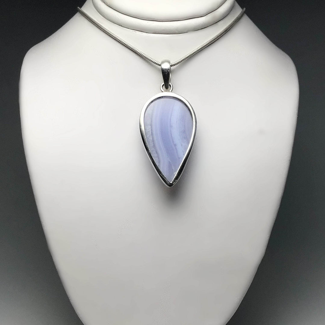Blue Lace Agate Pendant - Rocks and Gems Canada