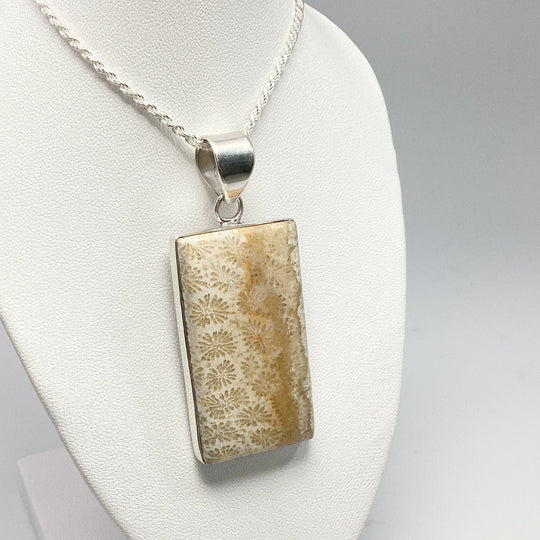 Fossilized Coral Pendant - Rocks and Gems Canada