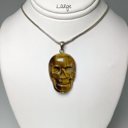 Tiger Eye Skull Pendant - Rocks and Gems Canada