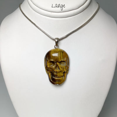 Tiger Eye Skull Pendant