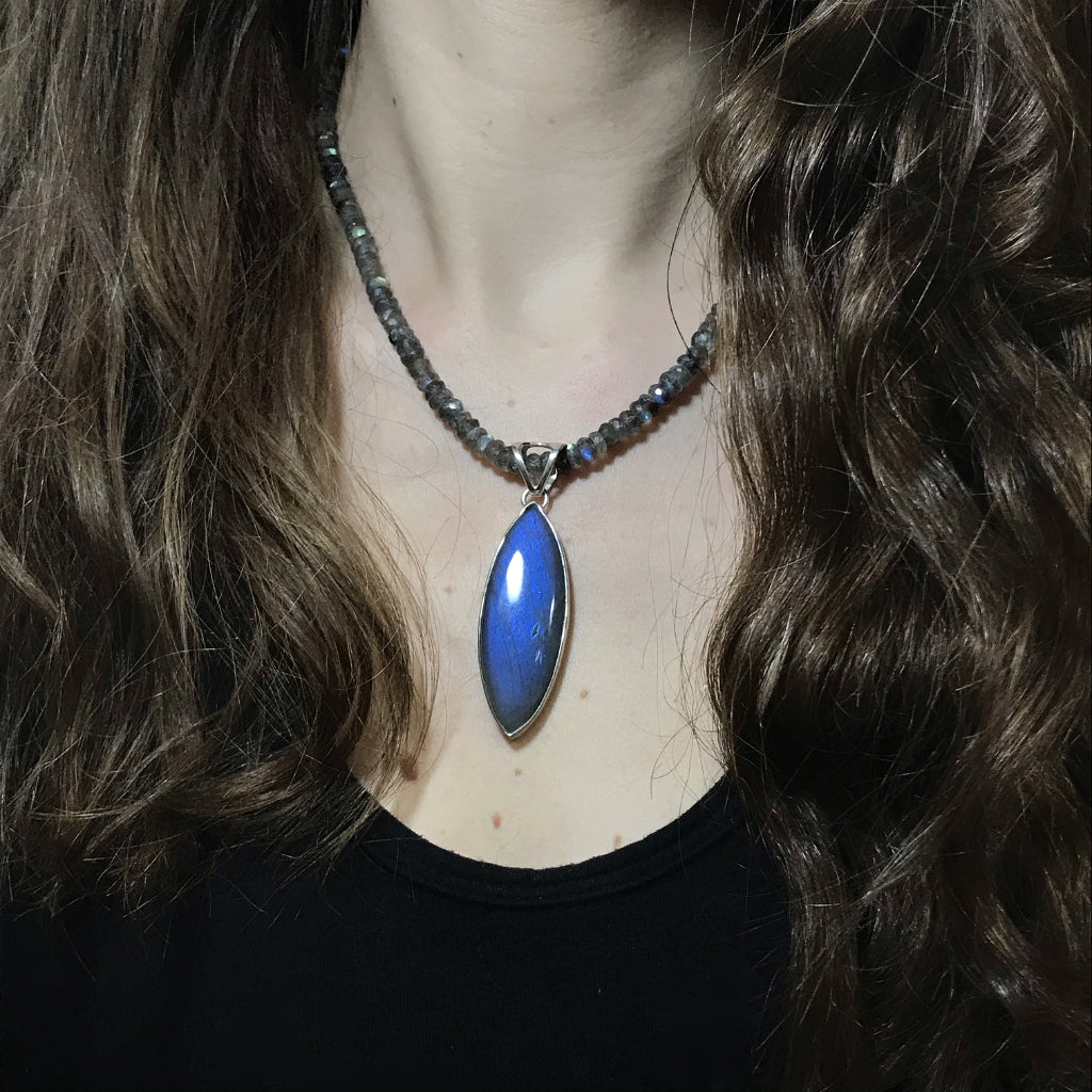 Labradorite Faceted Beaded Necklace
