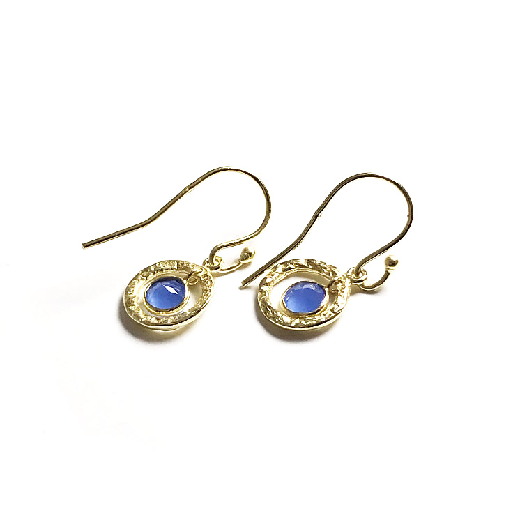 Blue Chalcedony Dangle Earrings