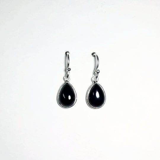 Black Onyx Dangle Earrings - Rocks and Gems Canada