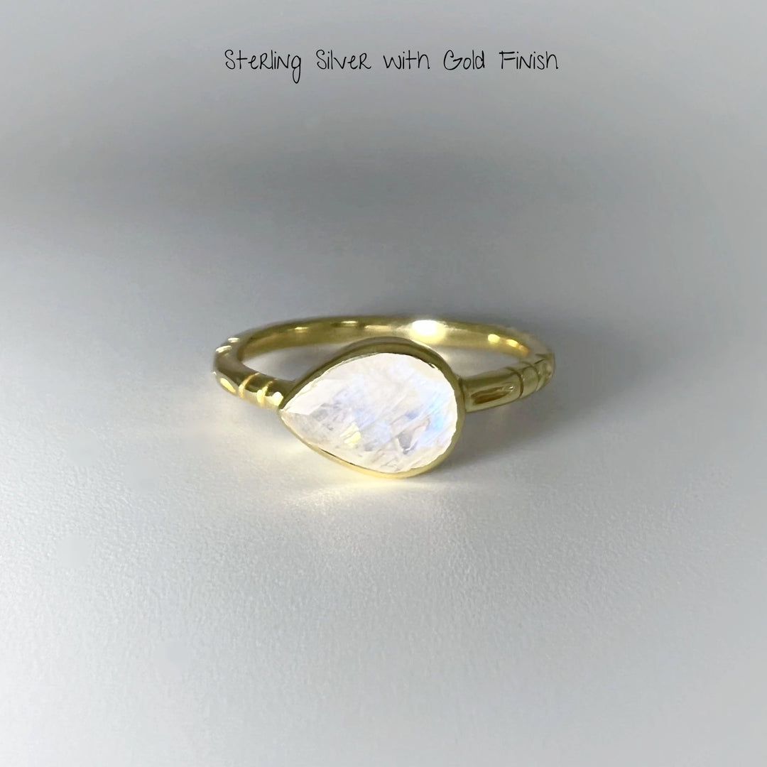 Rainbow Moonstone Ring - Rocks and Gems Canada