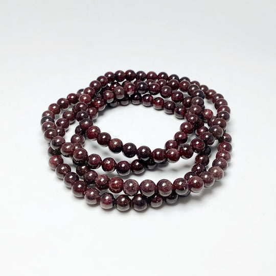 Garnet Beaded Bracelet - Rocks and Gems Canada