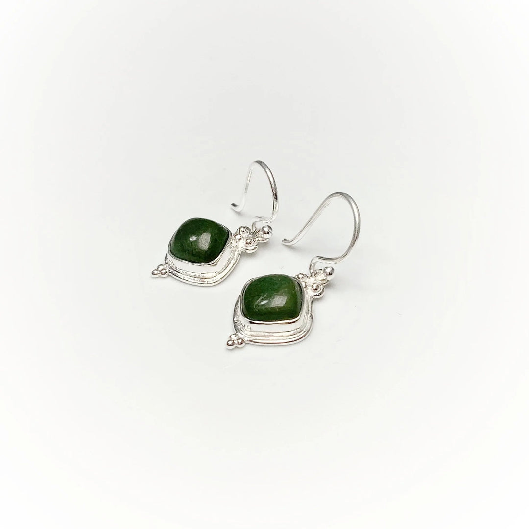 Green Aventurine Dangle Earrings - Rocks and Gems Canada