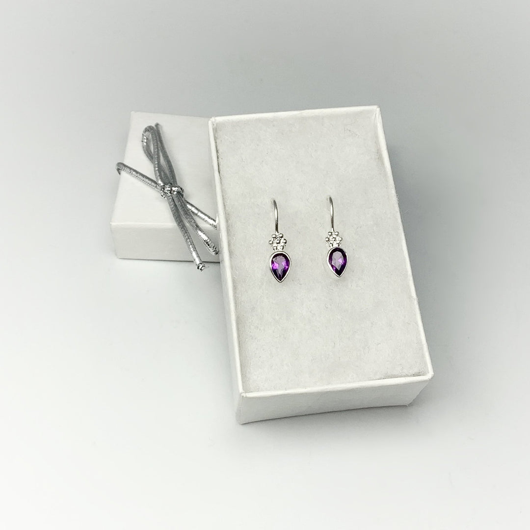 Amethyst Dangle Earrings - Rocks and Gems Canada