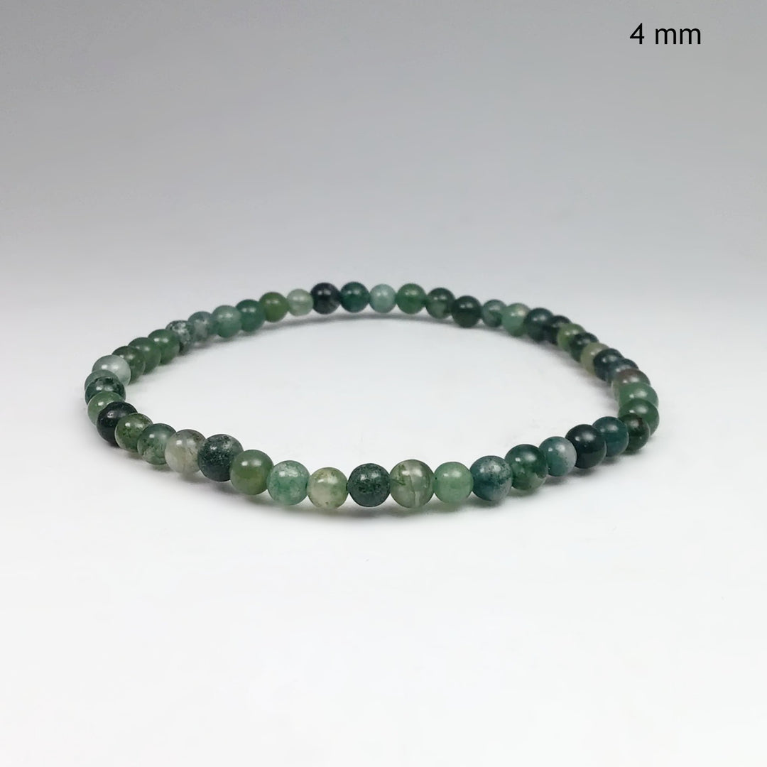 Moss Agate Beaded Bracelet - Rocks and Gems Canada