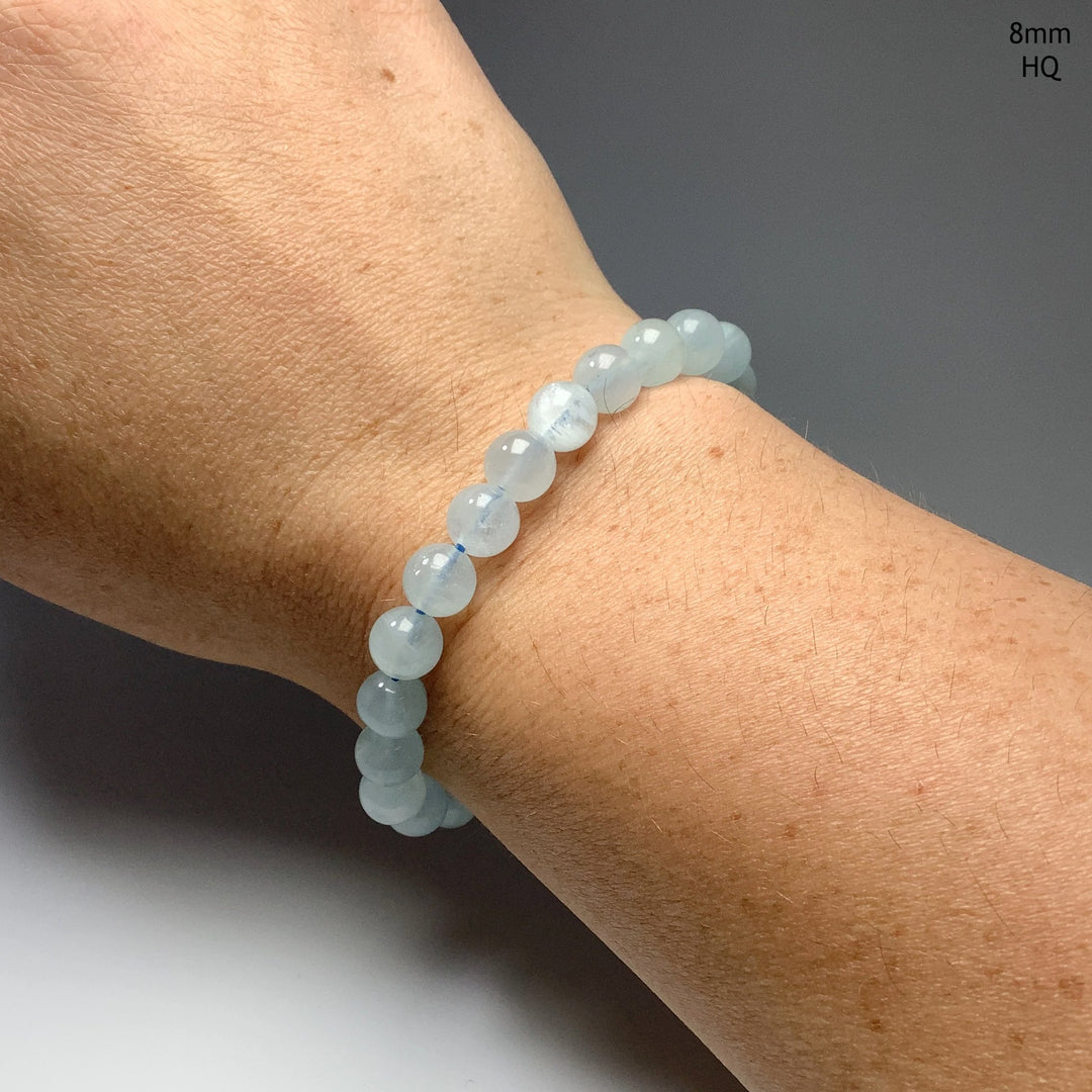 Aquamarine Beaded Bracelet - Rocks and Gems Canada