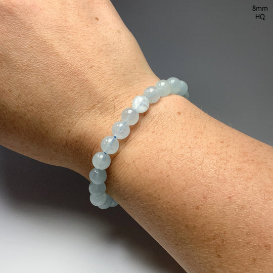 Aquamarine Beaded Bracelet - Rocks and Gems Canada