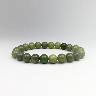 Mixed Green Canadian Jade Beaded Bracelet