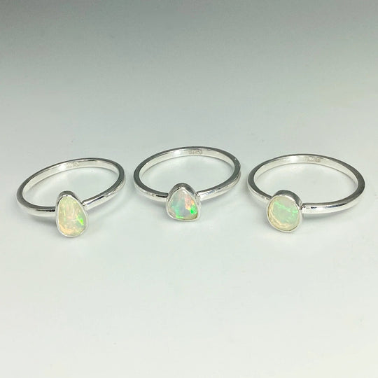 Faceted Ethiopian Fire Opal Ring - Rocks and Gems Canada