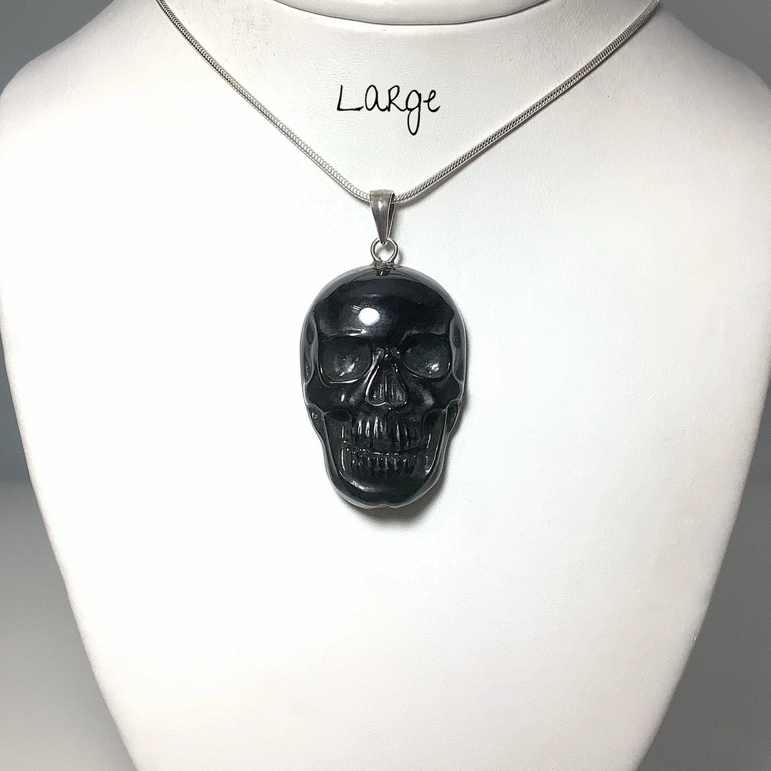 Black Onyx Skull Pendant - Rocks and Gems Canada