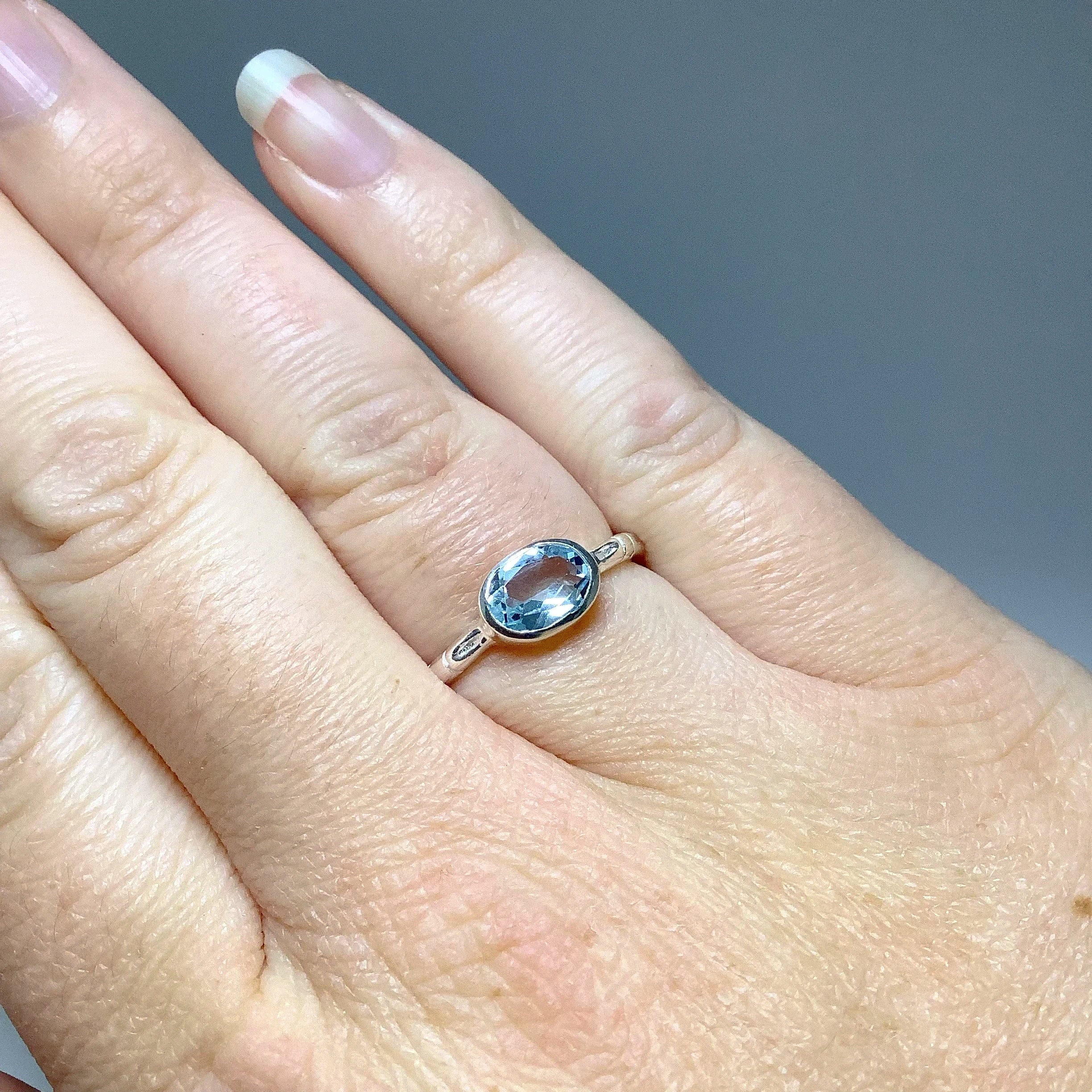 Blue Topaz Ring - Rocks and Gems Canada