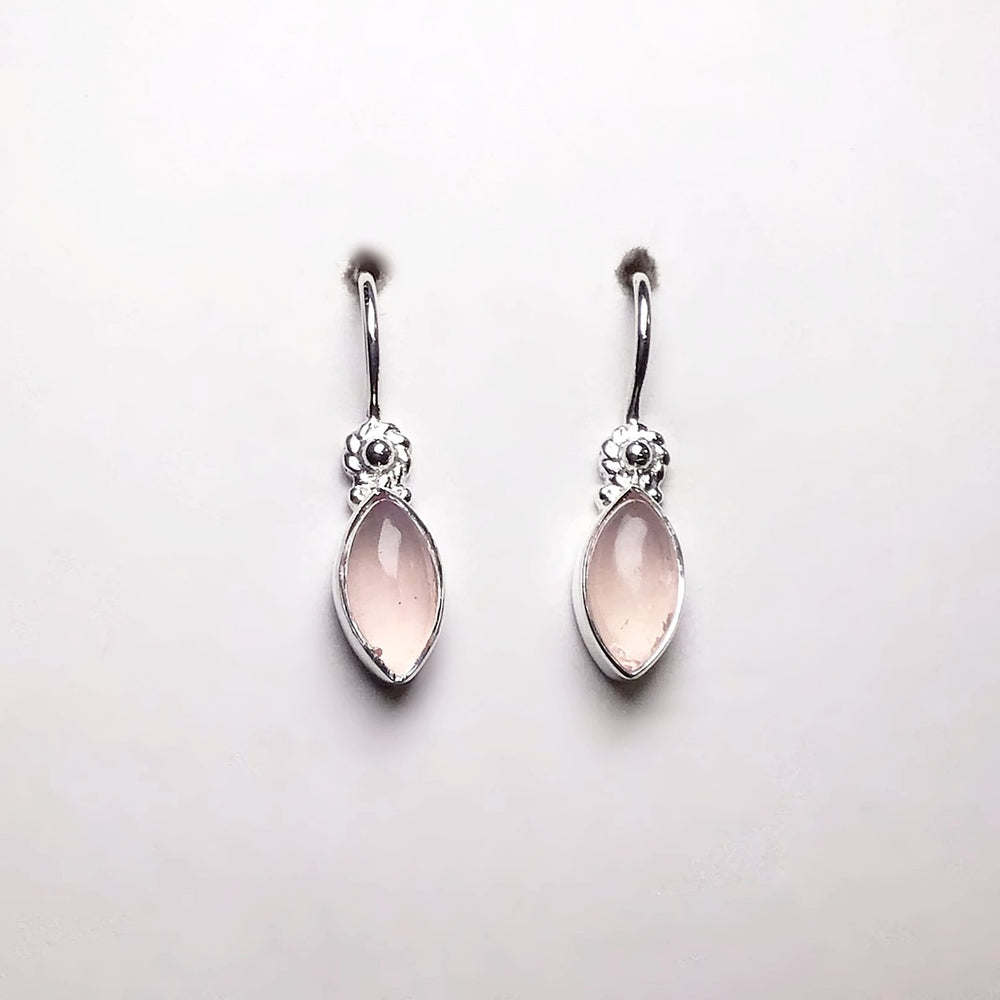 Rose Quartz Dangle Earrings - Rocks and Gems Canada