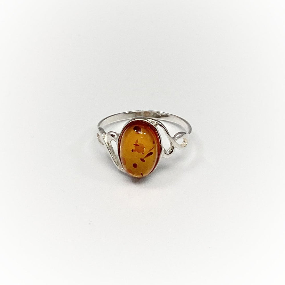 Cognac Amber Ring - Rocks and Gems Canada