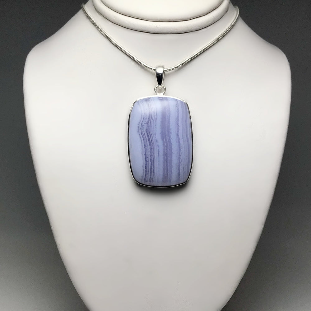 Blue Lace Agate Pendant - Rocks and Gems Canada