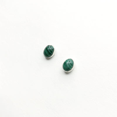 Malachite Stud Earrings