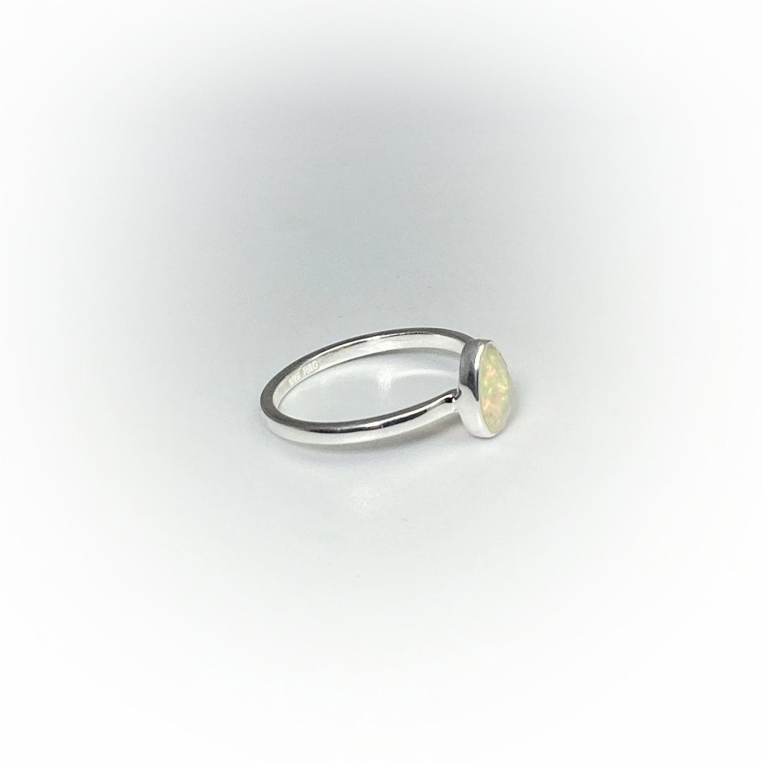 Faceted Ethiopian Fire Opal Ring - Rocks and Gems Canada