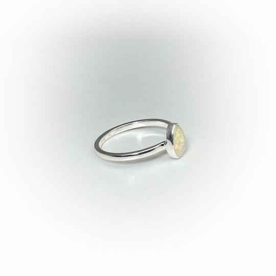 Faceted Ethiopian Fire Opal Ring - Rocks and Gems Canada