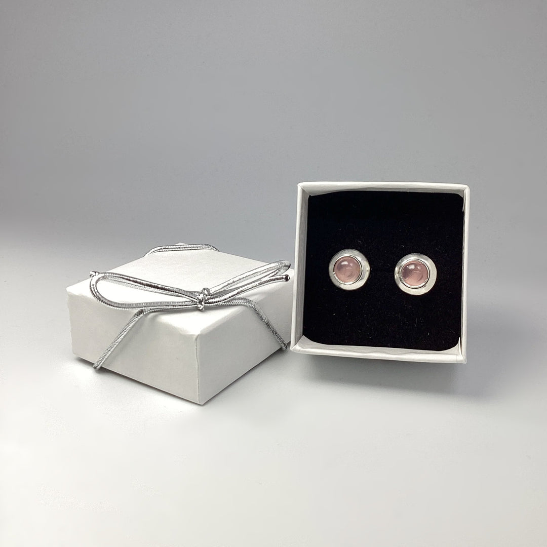 Rose Quartz Stud Earrings - Rocks and Gems Canada