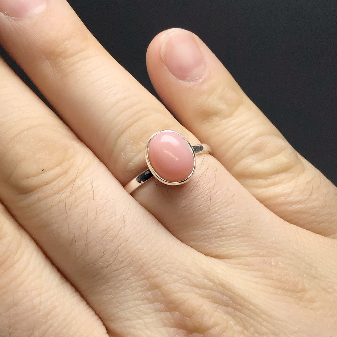 Pink Peruvian Opal Ring - Rocks and Gems Canada