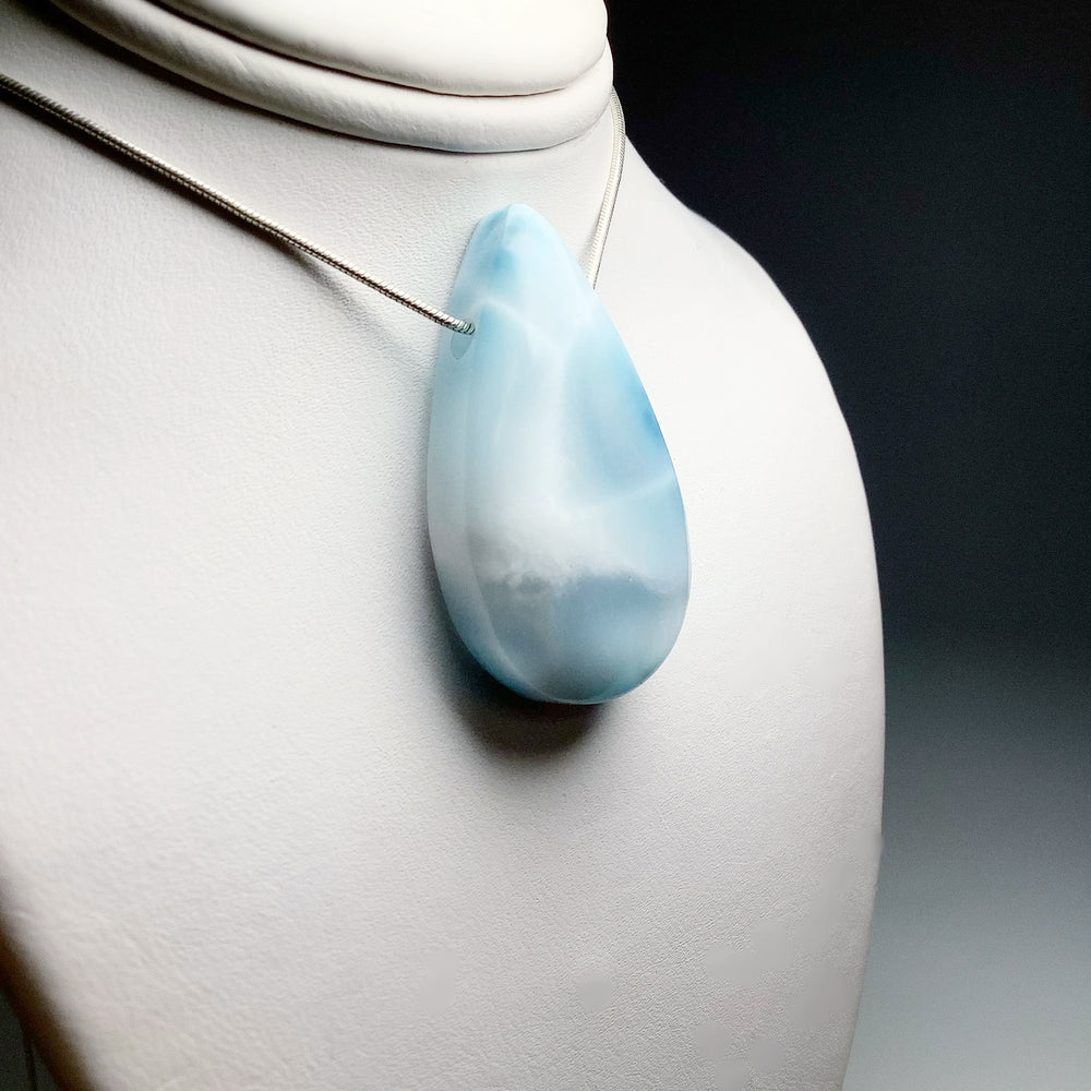 Larimar Drilled Pendant - Rocks and Gems Canada